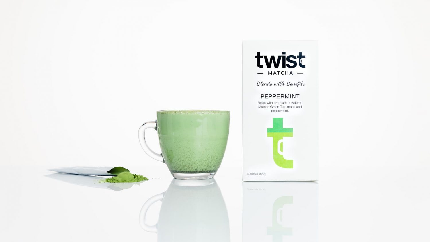 Twist Teas Peppermint Matcha Tea Sticks