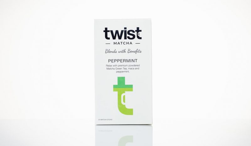 Twist Teas Peppermint Matcha Tea Sticks Retail Packaging