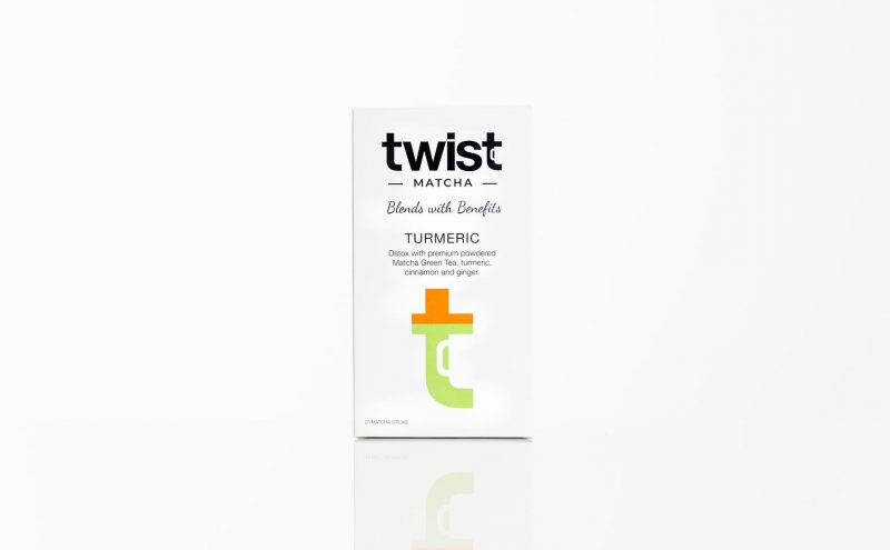 Twist Teas Turmeric Matcha Sticks Retail Packaging