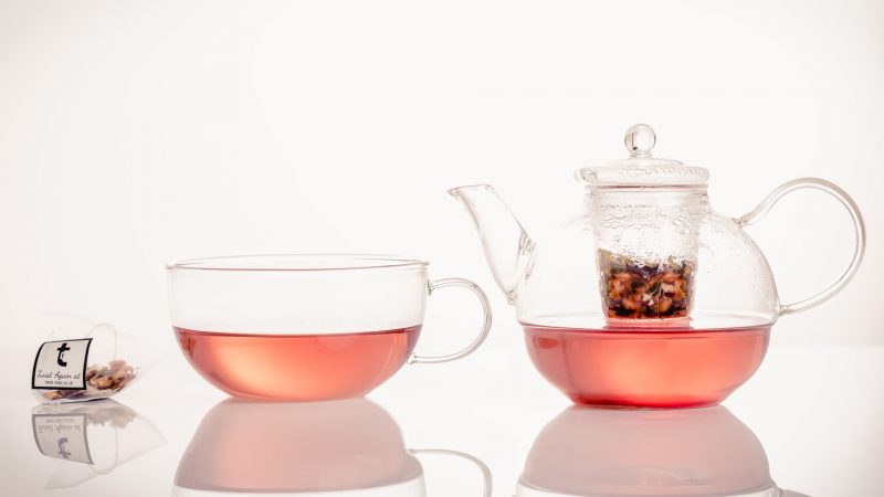 Glass Tea Pot And Cup Individual Gift Set