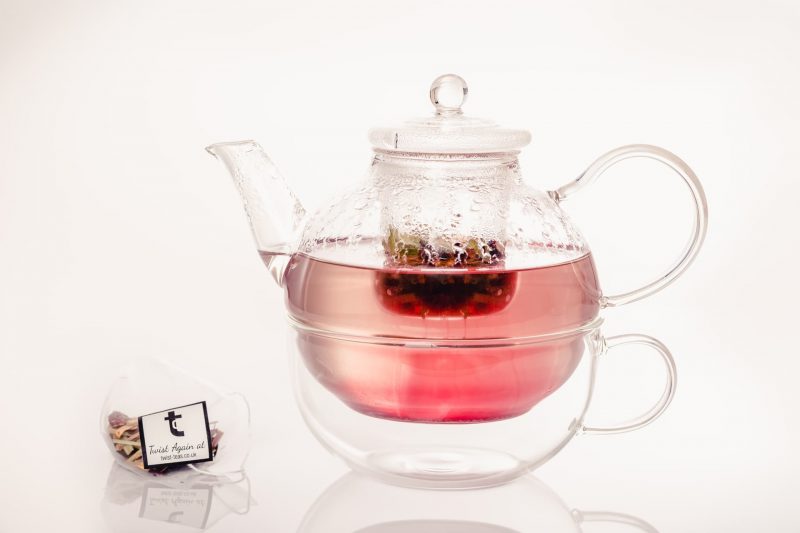 Glass Tea Pot And Cup Gift Set For One